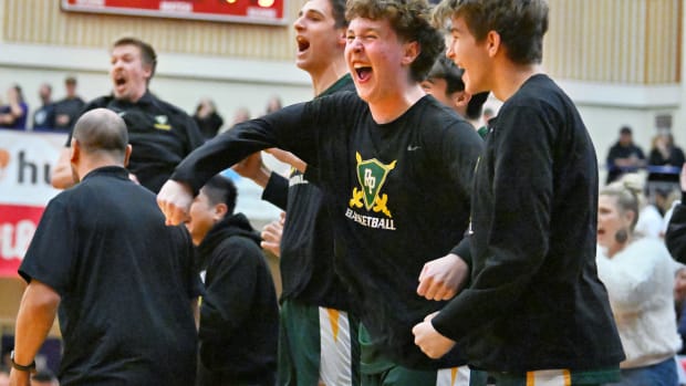 a Putnam North Eugene 5A Oregon boys basketball quarterfinal 2024 Leon Neuschwander 65